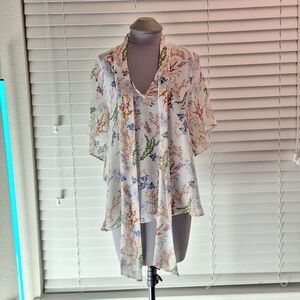Rachel Roy Collection Size L Gossamer Sheer Top/blouse